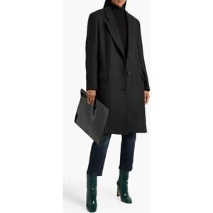 Frame Wool Blend Black Coat Size S